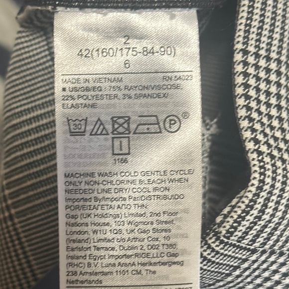 Brand New With Tags GAP Checkered Gray High Rise Skinny Ankle Trousers Size 2 - Picture 10 of 12